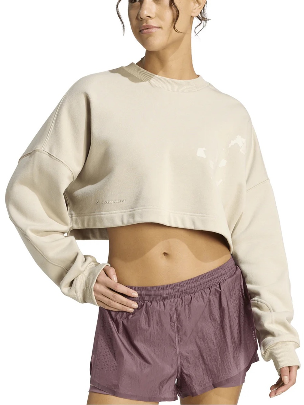 Adidas long sleeve crop sweatshirt H. KOUMORI RUNNING CREWNECK XS